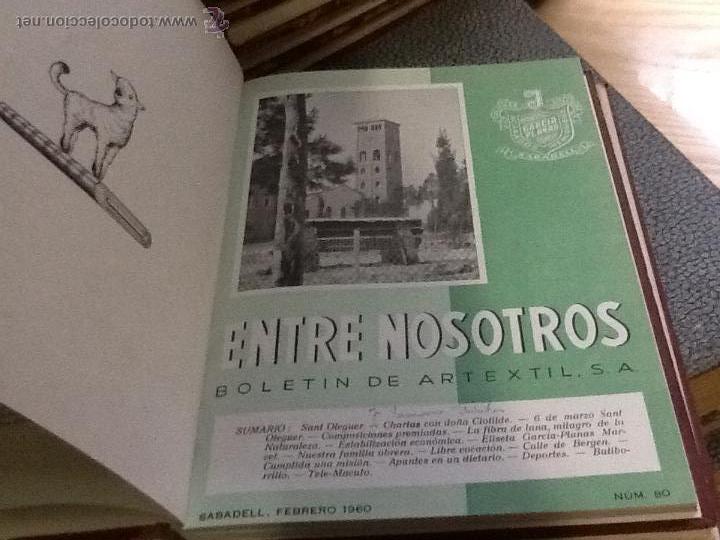 Collectionnisme de Revues et Journaux: Bolet&iacute;n de artextil , del n&uacute;mero 1 al 85. ,( 1951 a 1960 ) revista entre nosotros