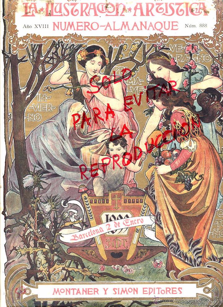 Coleccionismo de Revistas y Peri&oacute;dicos: ENERO 1899  ILUSTRACION REVERSO ESCRITO EMILIA PARDO BAZAN HOJA REVISTA