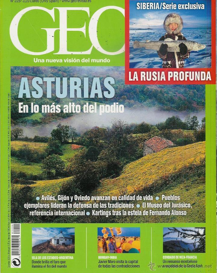 Colecionismo de Revistas e Jornais: Revista GEO n&ordm; 225 Asturias-Siberia/1-Condado de Niza-Bombay-Isla de los Estados