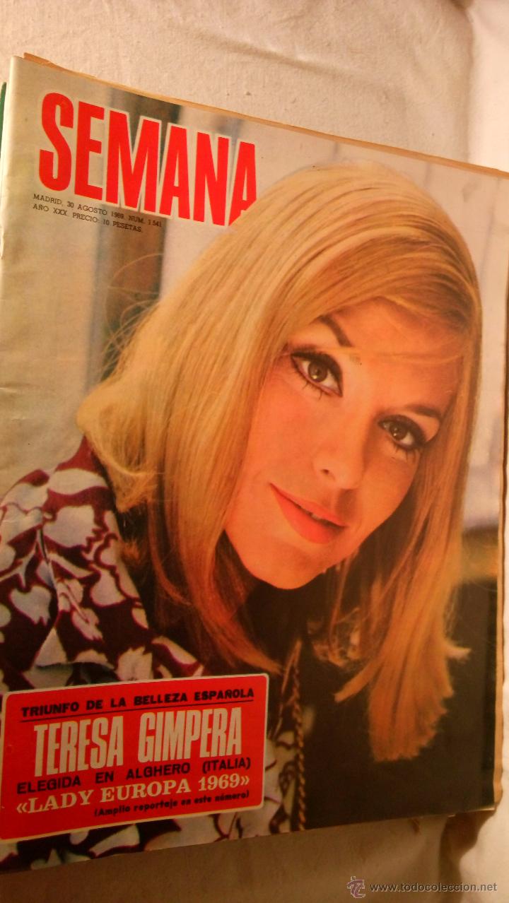 Collection Magazines and Newspapers: REVISTA SEMANA 1541, 30 de agosto de 1969.- en portada: teresa gimpera. LOT200