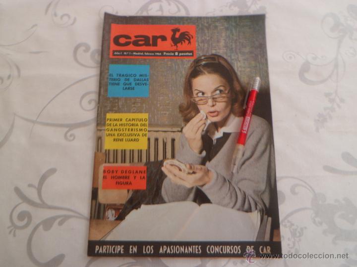 Coleccionismo de revistas y peri&oacute;dicos: Revista CAR - Numero 1 - Madrid - 1964 - LOLA FLORES -SACHA DISTEL -BOBY DEGLANE -CERVEZA SAN MIGUEL