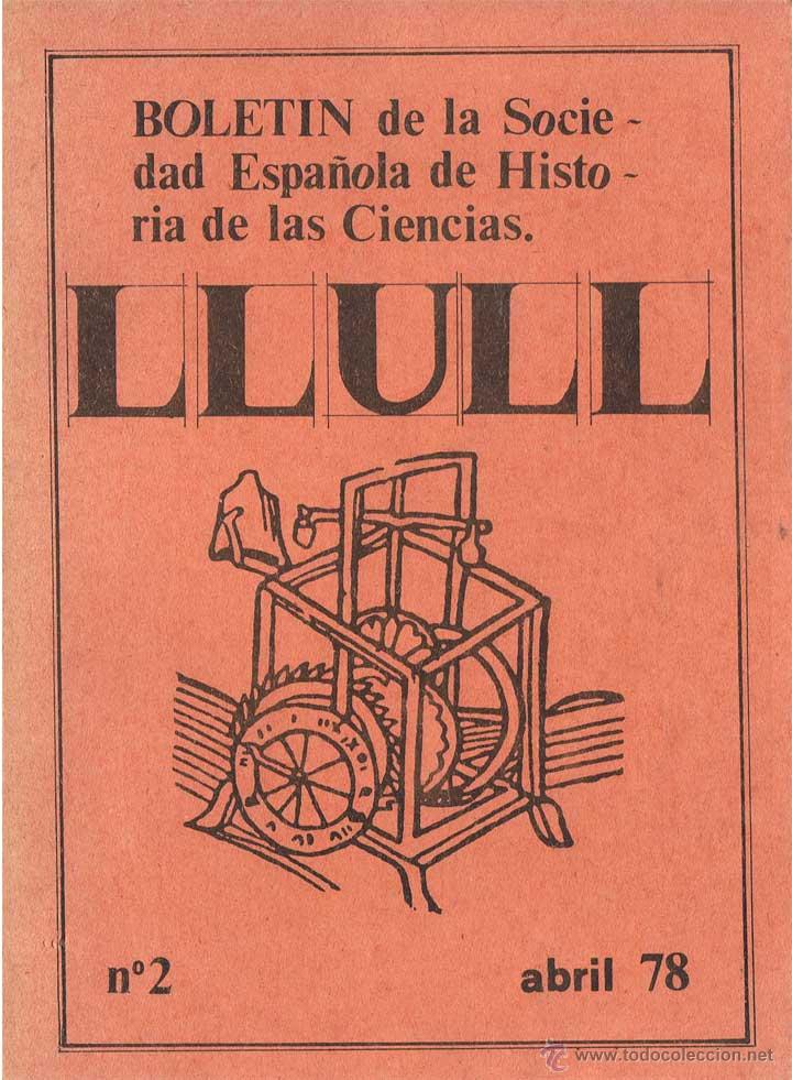 Coleccionismo de Revistas y Peri&oacute;dicos: Bolet&iacute;n de la Sociedad Espa&ntilde;ola de Historia de las Ciencias. Llull N&ordm; 2. Abril 1978