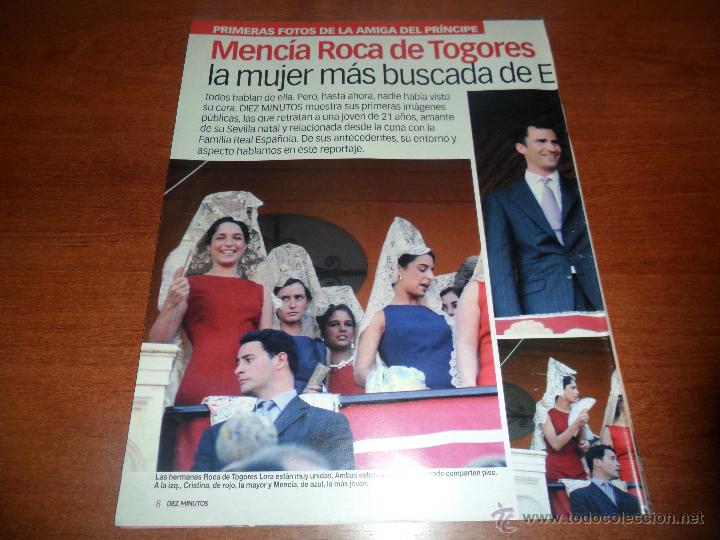 Collection Magazines and Newspapers: RECORTE DE PRENSA A&Ntilde;O 2002: LA MUJER M&Aacute;S BUSCADA DE ESPA&Ntilde;A MENCIA ROCA DE TOGORES AMIGA DEL PRINCIPE