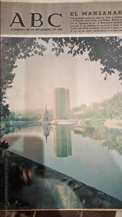 Coleccionismo de revistas y peri&oacute;dicos: ABC 20 DE NOVIEMBRE DE 1966, EL MANZANARES
