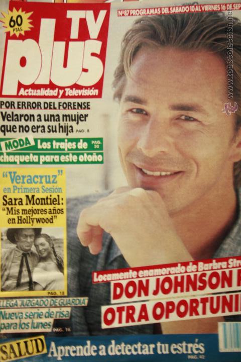 Coleccionismo de revistas y peri&oacute;dicos: DON JOHNSON  MIAMI VICE CORRUPCI&Oacute;N EN MIAMI    SARA MONTIEL  1988