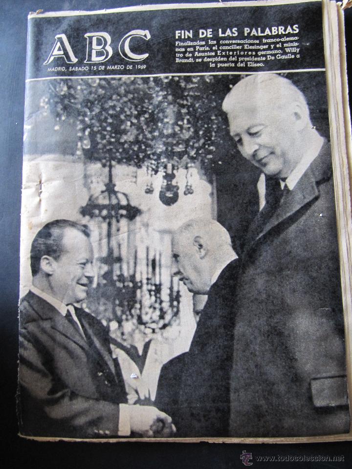 Coleccionismo de Revistas y Peri&oacute;dicos: PERIODICO DIARIO ABC 15 DE MARZO 1969