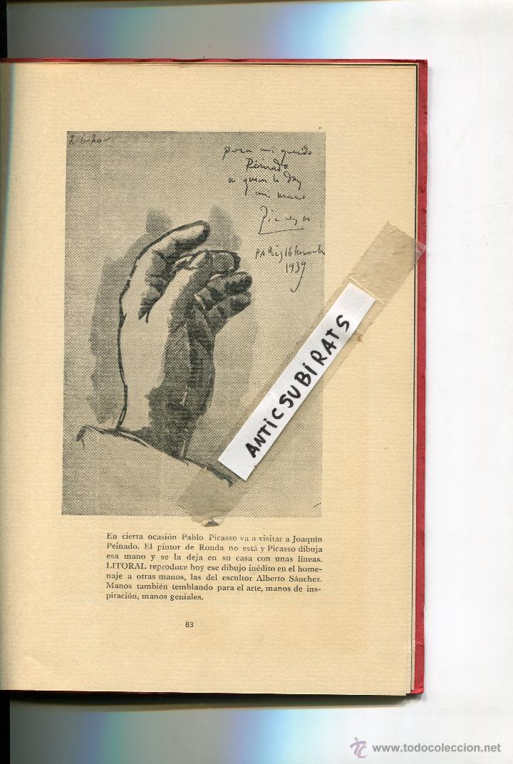 Coleccionismo de Revistas y Peri&oacute;dicos: REVISTA A&Ntilde;O 1971 GUERNICA PABLO RUIZ PICASSO A JOAQUIN PEINADO PINTOR DE RONDA DIBUJO INEDITO