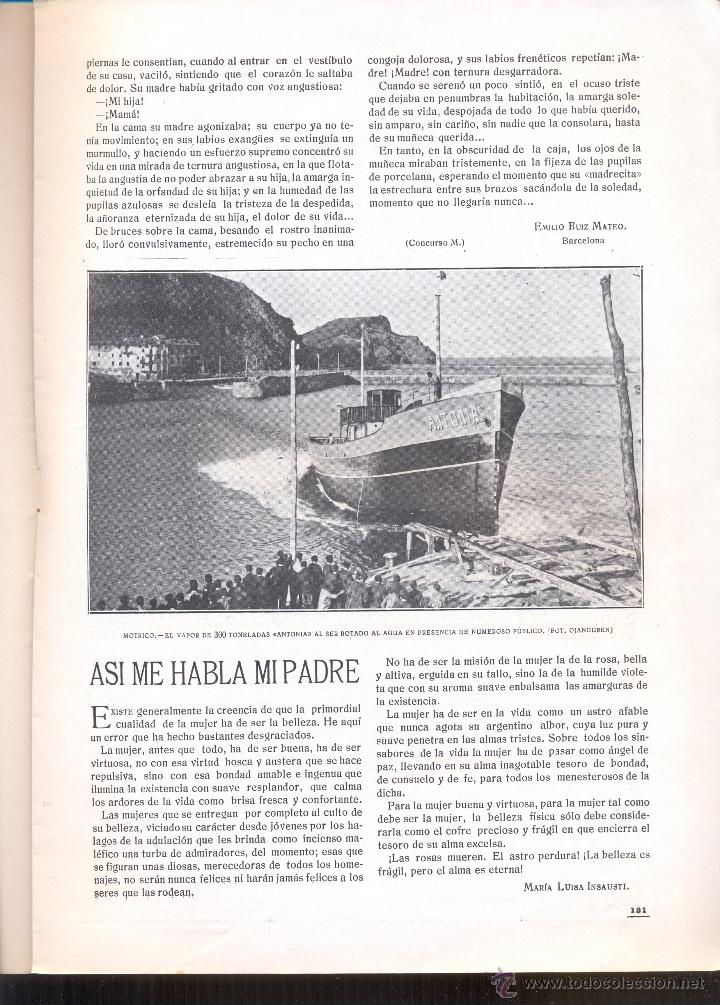 Sammeln von Zeitschriften und Zeitungen: REVISTA A&Ntilde;O 1919 BOTADURA DEL VAPOR ANTONIA EN MOTRICO CONFLICTO EN LA CANADIENSE CANADENCA SOLDADOS