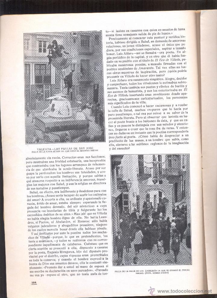 Coleccionismo de Revistas y Peri&oacute;dicos: REVISTA A&Ntilde;O 1919 FALLA DE UNA TUNA EN VALENCIA FABRICA BASSOLS DE CALELLA FUTBOL RACING DE MADRID