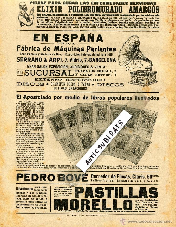 Colecionismo de Revistas e Jornais: REVISTA A&Ntilde;O 1919  MAQUINAS PARLANTES SERRANO ARPI GRAMOFONO FARMACIA AMARGOS CALZADOS REGENCIA