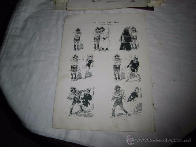 Colecionismo de Revistas e Jornais: IR A POR LANA HISTORIETA POR CILLA.HOJA DE REVISTA BLANCO Y NEGRO 1902