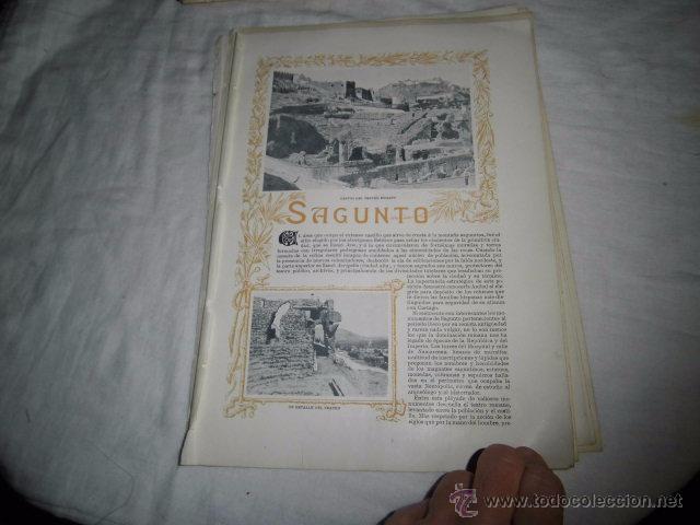 Colecionismo de Revistas e Jornais: SAGUNTO.HOJA DE REVISTA BLANCO Y NEGRO 1902