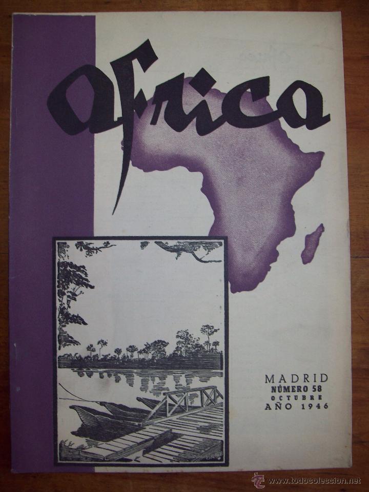 Sammeln von Zeitschriften und Zeitungen: &Aacute;FRICA : Revista de Acci&oacute;n Espa&ntilde;ola. A&ntilde;o V ; N&uacute;m. 58 ; Octubre 1946