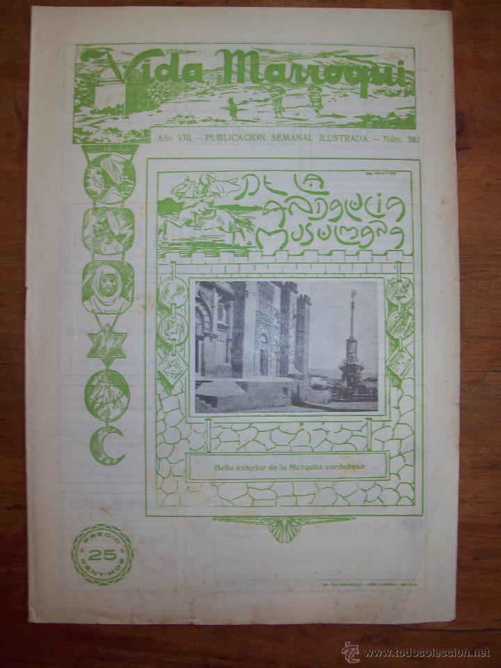 Sammeln von Zeitschriften und Zeitungen: VIDA MARROQU&Iacute; : Revista Semanal Ilustrada. A&ntilde;o VIII ; Melilla, 21 julio  1933 ; N&ordm; 382