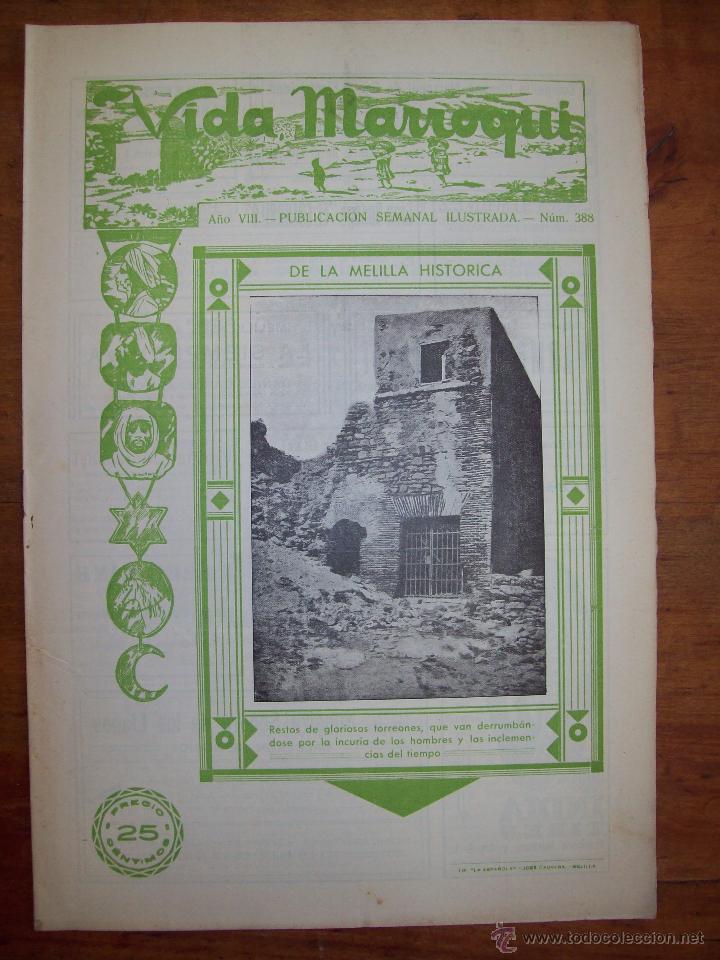Sammeln von Zeitschriften und Zeitungen: VIDA MARROQU&Iacute; : Revista Semanal Ilustrada. A&ntilde;o VIII ; Melilla, 3 Septiembre 1933 ; N&ordm; 388