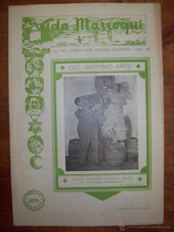 Sammeln von Zeitschriften und Zeitungen: VIDA MARROQU&Iacute; : Revista Semanal Ilustrada. A&ntilde;o VIII ; Melilla, 10 Diciembre 1933 ; N&ordm; 398