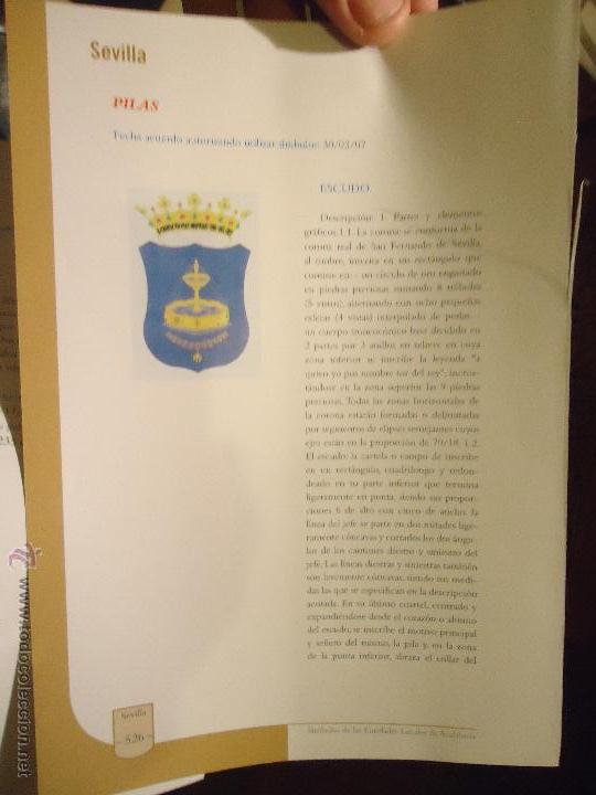 Coleccionismo de revistas y peri&oacute;dicos: HOJA - SEVILLA PUEBLO DE LA PROVINCIA - SEVILLA - PILAS