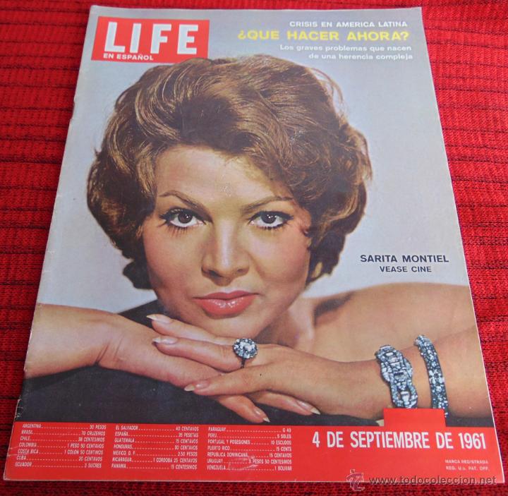 Coleccionismo de revistas y peri&oacute;dicos: LIFE EN ESPA&Ntilde;OL - 4 DE SEPTIEMBRE DE 1961 - SARA MONTIEL - AMERICA LATINA- MAURICIO LASANSKY