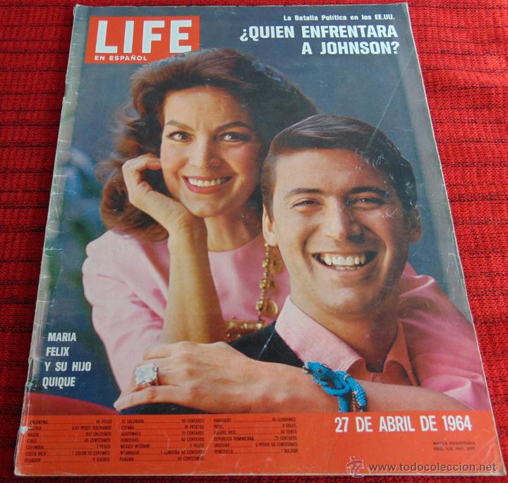 Coleccionismo de revistas y peri&oacute;dicos: LIFE EN ESPA&Ntilde;OL - 27 de abril de 1964 - Maria Felix - America Latina - Lyndon Johnson - John Rader