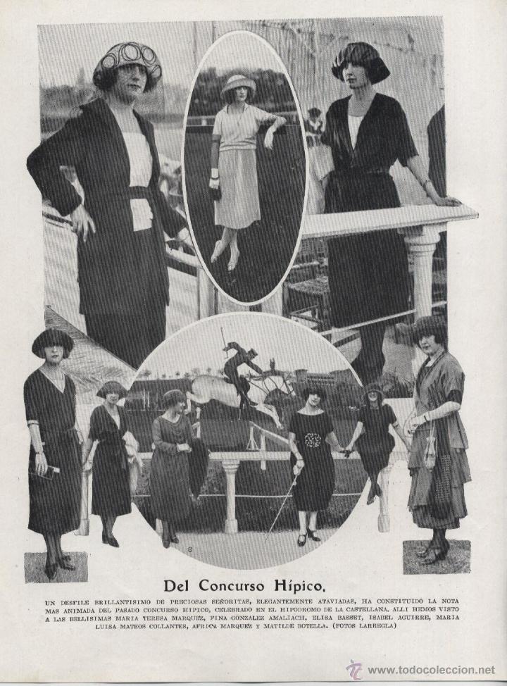 Colecionismo de Revistas e Jornais: Concurso h&iacute;pico. Srtas. Mar&iacute;a Teresa M&aacute;rquez, Fina Gonz&aacute;lez Amaliach, Elisa Basset... - 1920