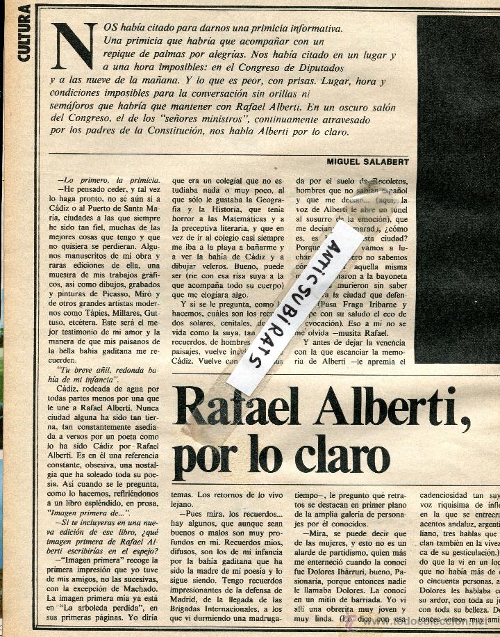 Coleccionismo de revistas y peri&oacute;dicos: REVISTA 1978 RAFAEL ALBERTI EL CINE PORNO EN ESPA&Ntilde;A EMMANUELLE CONTAMINACION DEL MEDITERRANEO