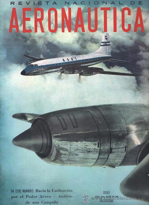Sammeln von Zeitschriften und Zeitungen: AERONAUTICA # 196 JULIO 1958 BRISTOL BRITANNIA 310 LOCKHEED ELECTRA BOMARE 64 PAG EXCELENTE