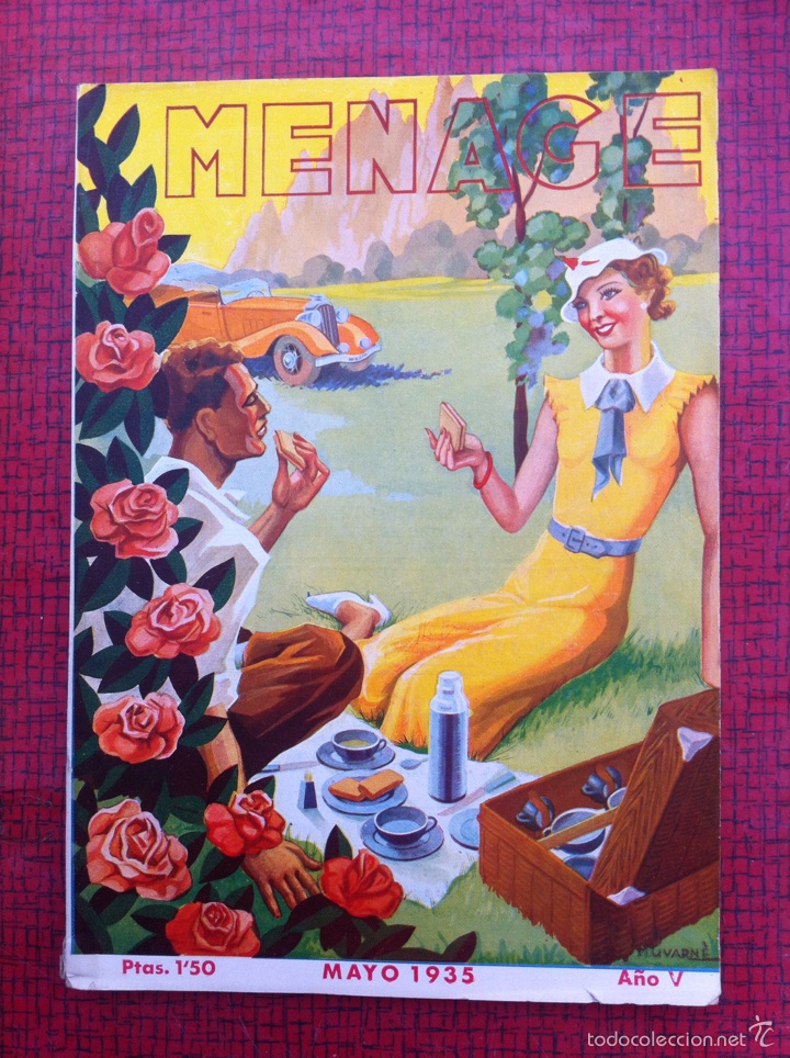 Coleccionismo de Revistas y Peri&oacute;dicos: ANTIGUA REVISTA MENAGE NUM. 52, mAYO 1935, COMPLETA Y EN BUEN ESTADO, COCINA, RECETAS ART DECO