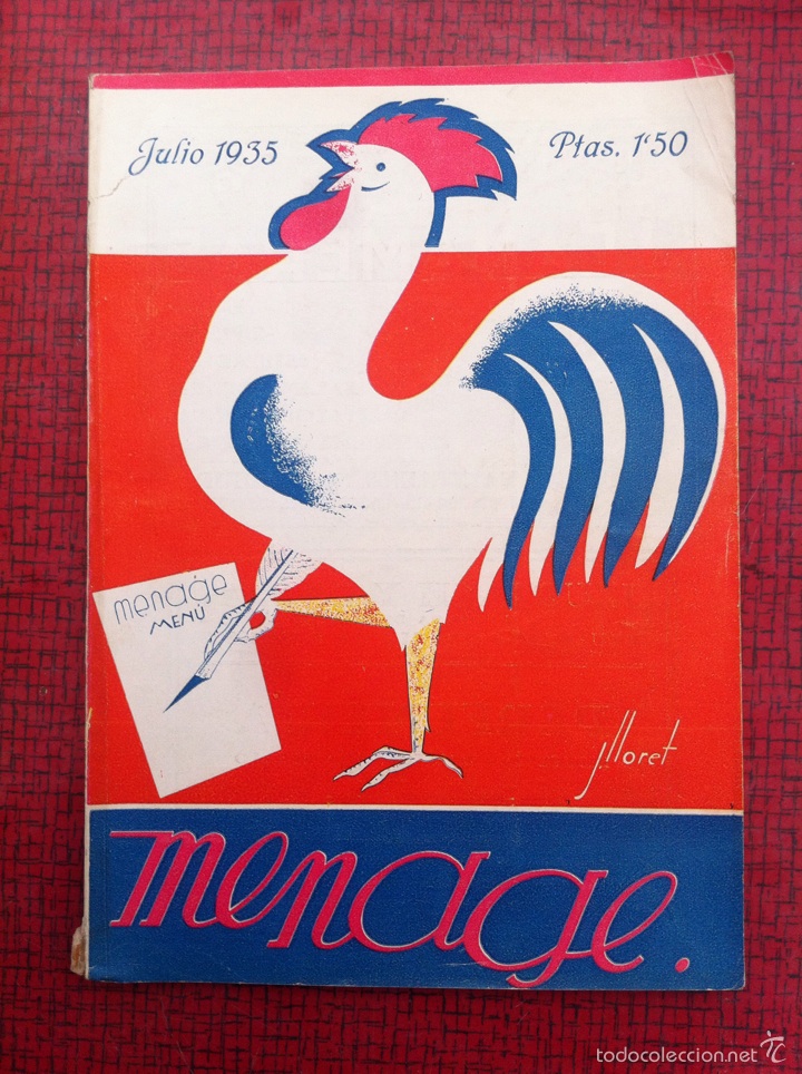 Coleccionismo de Revistas y Peri&oacute;dicos: ANTIGUA REVISTA MENAGE NUM. 54, JULIO 1935, COMPLETA Y EN BUEN ESTADO, COCINA, RECETAS ART DECO