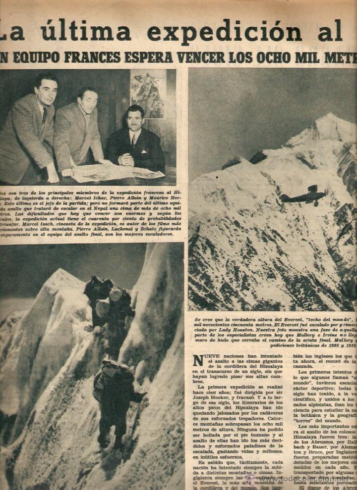 Coleccionismo de revistas y peri&oacute;dicos: A&Ntilde;O 1950 FRANCO BILBAO MARIE BRIZARD CAZA EN EL ARTE EXPEDICION HIMALAYA PIERRE ALLAIN ICHAC HERZOG
