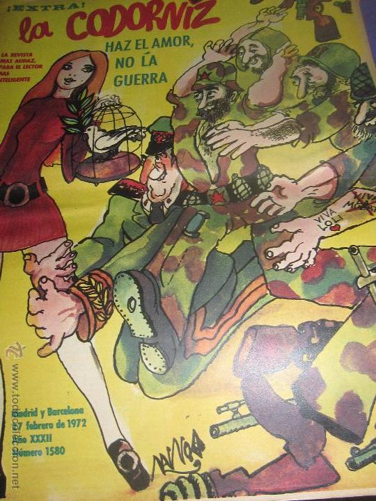 Coleccionismo de Revistas y Peri&oacute;dicos: REVISTA LA CODORNIZ   N&ordm; 1580 27 DE FEBRERO DE 1972 A&Ntilde;O XXXII
