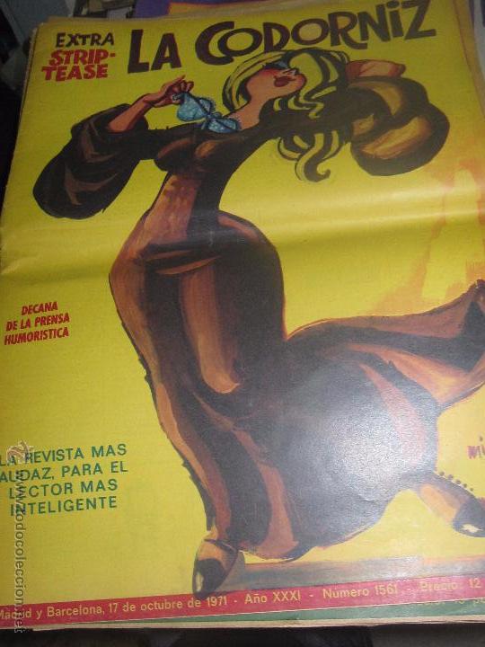 Coleccionismo de Revistas y Peri&oacute;dicos: REVISTA LA CODORNIZ   N&ordm; 1561 17 DE OCTUBRE 1971 A&Ntilde;O XXXI