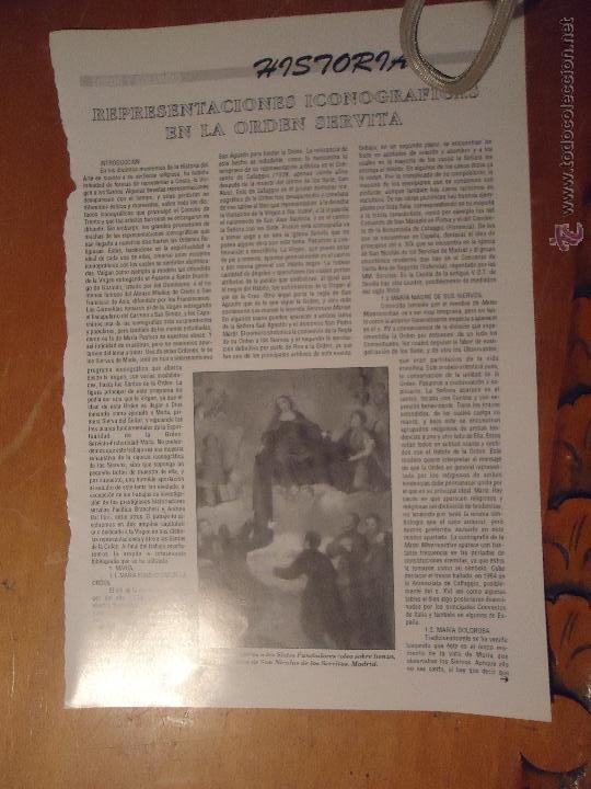 Coleccionismo de Revistas y Peri&oacute;dicos: informacion grafica sobre la semana santa de sevilla - virgen de los dolores de servitas