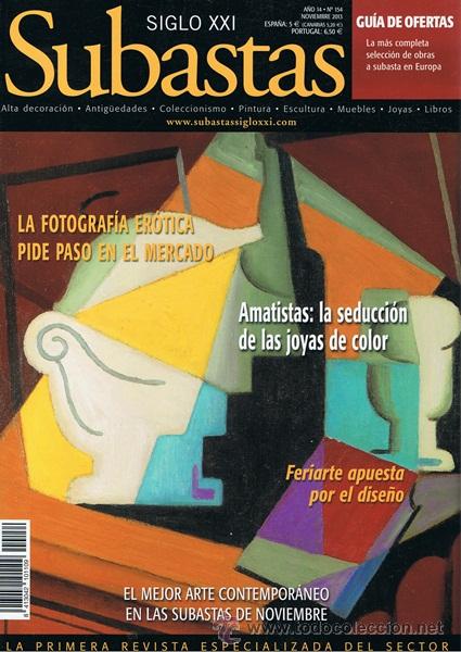 Coleccionismo de Revistas y Peri&oacute;dicos: REVISTA SUBASTAS SIGLO XXI N&ordm; 154 NOVIEMBRE 2013