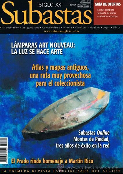 Coleccionismo de Revistas y Peri&oacute;dicos: REVISTA SUBASTAS SIGLO XXI N&ordm; 143 NOVIEMBRE 2012