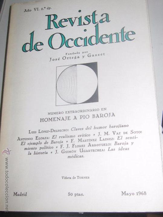 Coleccionismo de revistas y peri&oacute;dicos: REVISTA DE OCCIDENTE FEDERICO JOS&Eacute; ORTEGA Y GASSET A&Ntilde;O VI N&ordm; 62 MAYO 1968