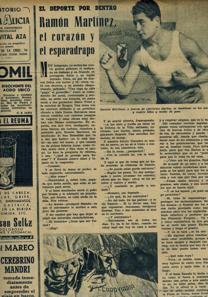 Coleccionismo de Revistas y Periódicos: AÑO 1951 BOXEO RAMON MARTINEZ LICOR 43 BRUNETE TORELLO FABRICA ESCUELA NEBRIJA LEBRIJA SEVILLA - Foto 4 - 53771727