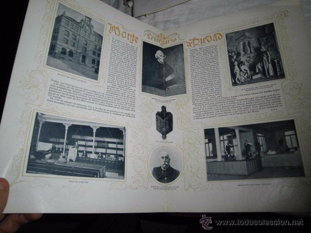 Colecionismo de Revistas e Jornais: 2&ordm; CENTENARIO DEL MONTE DE PIEDAD  2 HOJAS DE REVISTA BLANCO Y NEGRO 1902