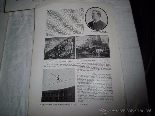 Colecionismo de Revistas e Jornais: EL ENTIERRO DE JOAQUIN ZABALLA HOJA DE REVISTA BLANCO Y NEGRO 1902