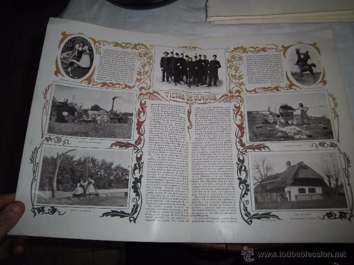 Colecionismo de Revistas e Jornais: TIERRA DE HUNGRIA 2 HOJAS DE REVISTA BLANCO Y NEGRO 1902