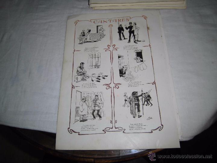 Colecionismo de Revistas e Jornais: CANTARES POR ATIZA HOJA DE REVISTA BLANCO Y NEGRO 1902