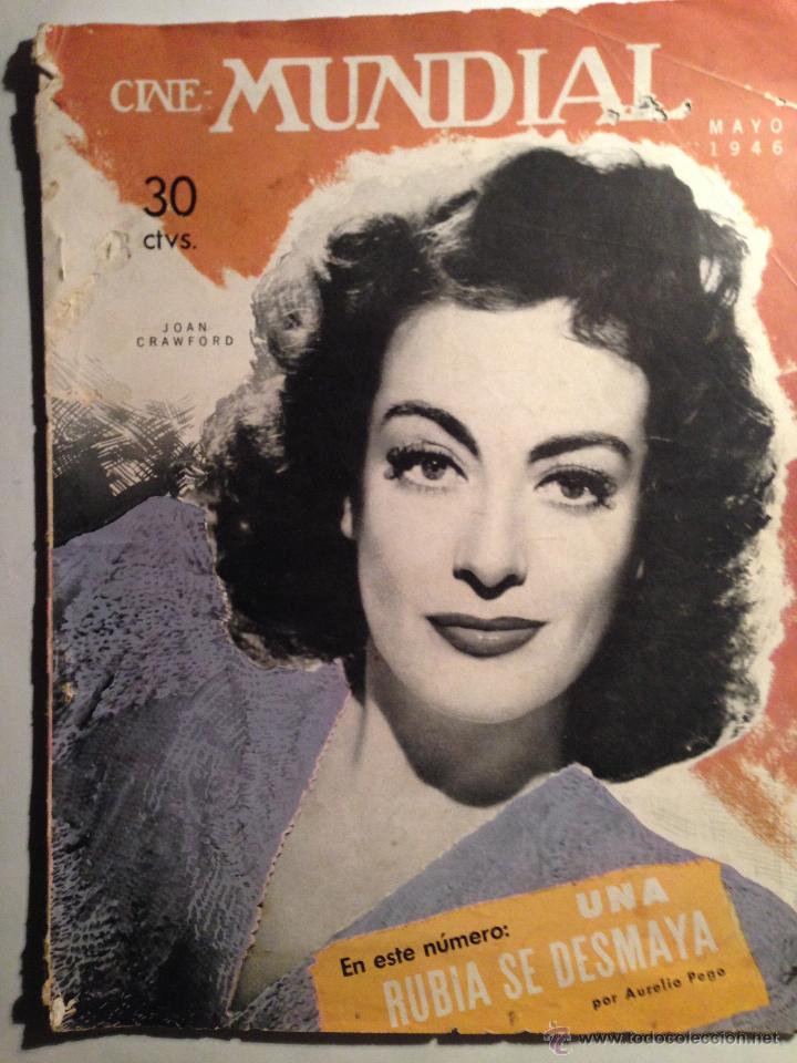 Coleccionismo de Revistas y Peri&oacute;dicos: CINE MUNDIAL Mayo 1946 - JOAN CRAWFORD