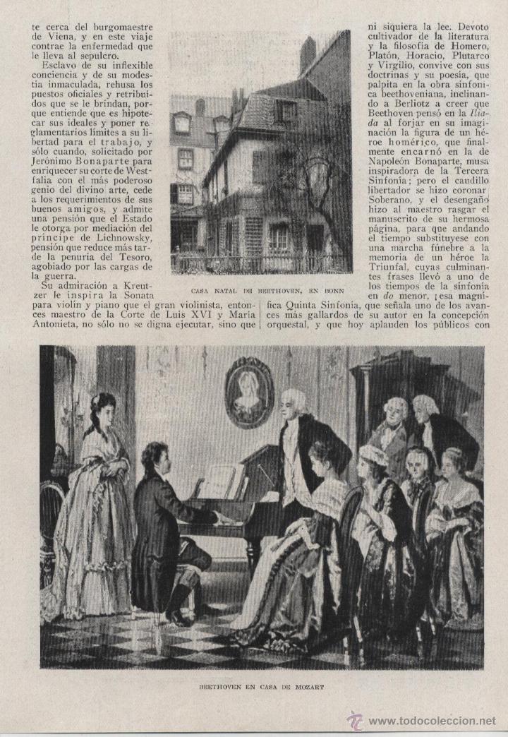 Coleccionismo de Revistas y Peri&oacute;dicos: * M&Uacute;SICA * Luis Beethoven / por Aemece - 1920
