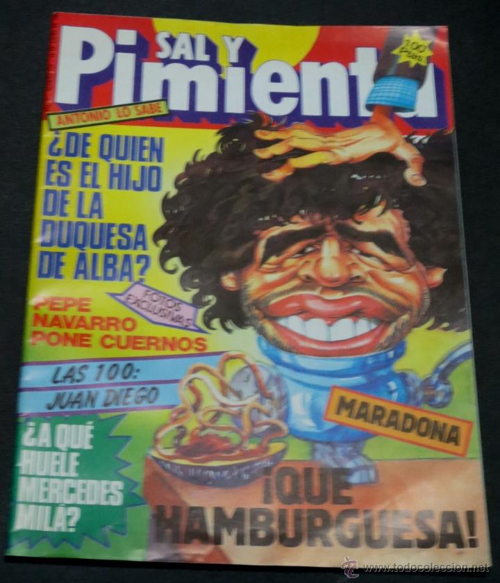 Coleccionismo de Revistas y Peri&oacute;dicos: SAL Y PIMIENTA A&Ntilde;O V N&ordm; 225 18 DE ENERO DE 1984 EN PORTADA MARADONA