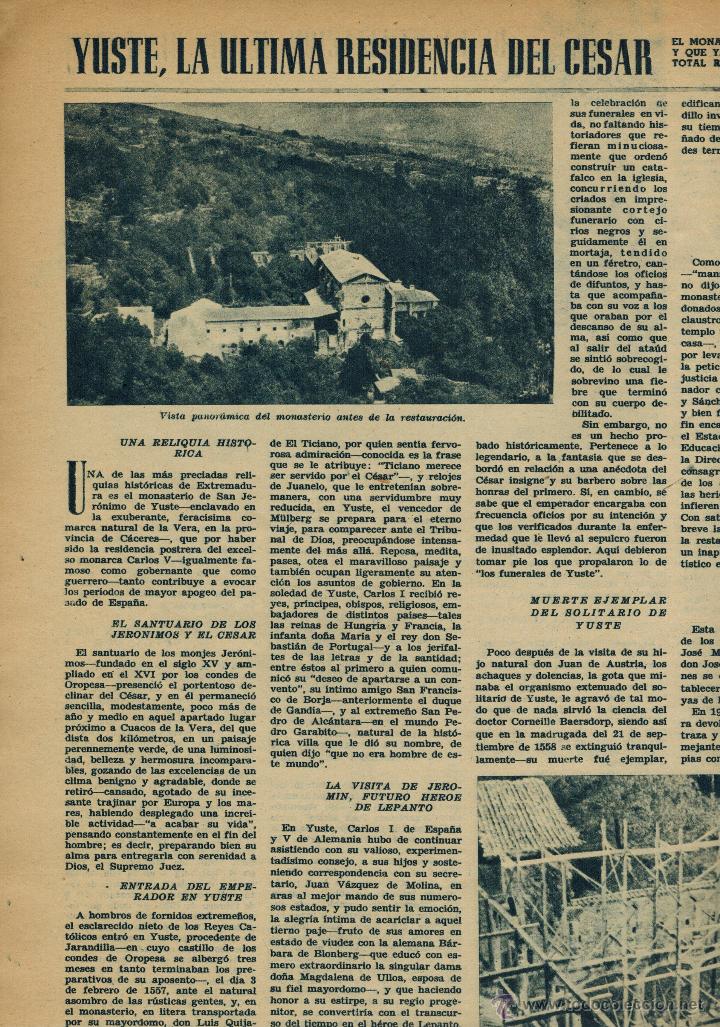 Sammeln von Zeitschriften und Zeitungen: A&Ntilde;O 1951 MONASTERIO DE YUSTE CACERES VERA PINTURA FOUJITA ESPELEOLOGIA GRANADA CUEVAS SIERRA NEVADA