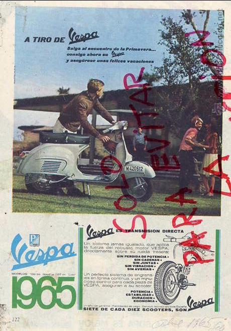 Coleccionismo de Revistas y Peri&oacute;dicos: MOTOS 1965 VESPA HOJITA REVISTA