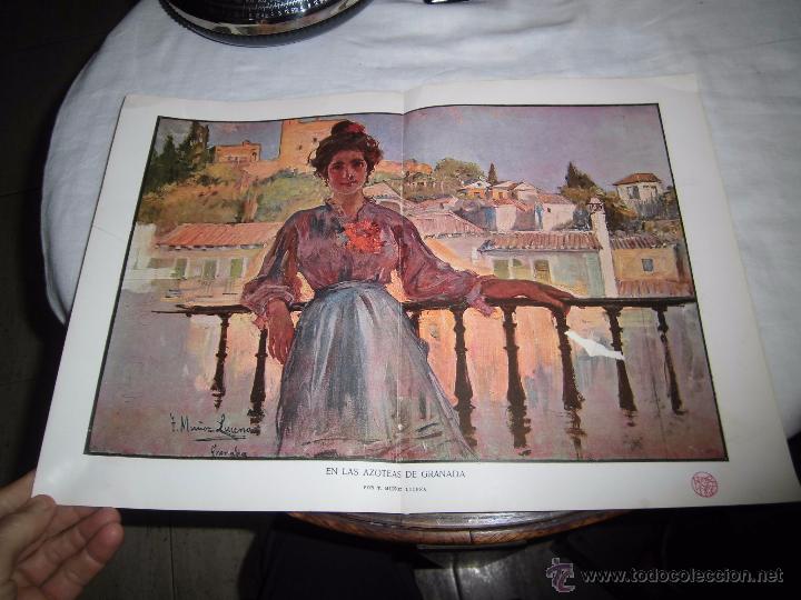 Colecionismo de Revistas e Jornais: EN LAS AZOTEAS DE GRANADA POR T.MI&Ntilde;OZ LUCENA 2 HOJAS DE REVISTA BLANCO Y NEGRO 1902