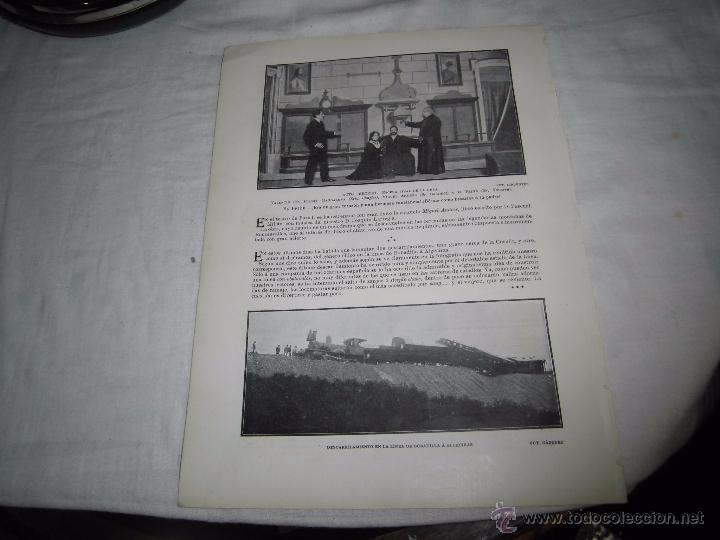 Collezionismo di Riviste e Giornali: DESCARRILAMIENTO EN LA LINEA DE BOBADILLA A ALGECIRAS PARTE ABAJ HOJA DE REVISTA BLANCO Y NEGRO 1902