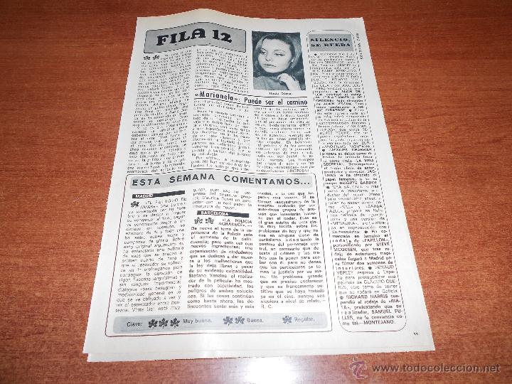 Coleccionismo de Revistas y Peri&oacute;dicos: RECORTE DE PRENSA 1972: ROC&Iacute;O DURCAL