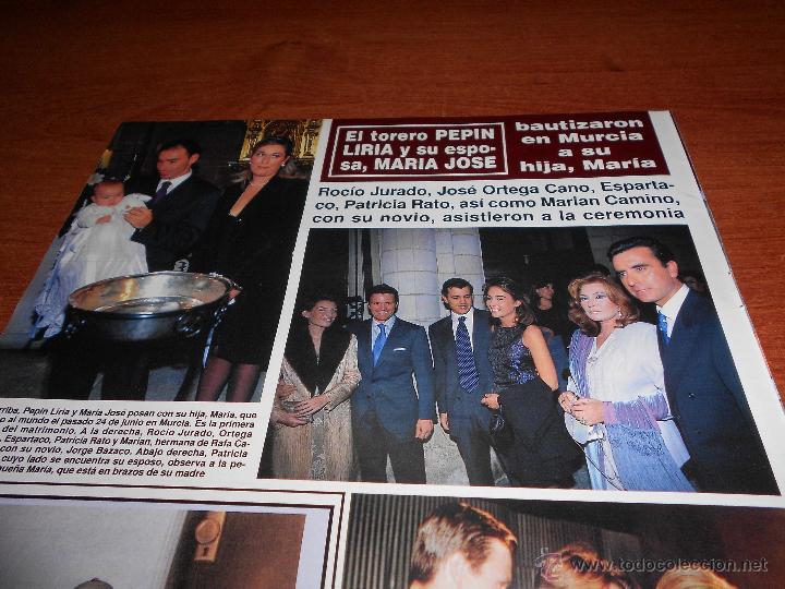 Coleccionismo de revistas y peri&oacute;dicos: RECORTE DE PRENSA 1998: ROC&Iacute;O JURADO ASISTE A BAUTIZO
