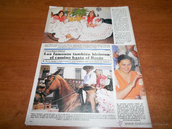 Coleccionismo de Revistas y Peri&oacute;dicos: RECORTE PRENSA 1991: ROCIO JURADO, PEDRO CARRASCO, MAR&Iacute;A DEL MONTE, LOLA FLORES.